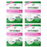 Vet's Best Vets Best 12 Count Comfort Fit Disposable Female Dog Diapers, Large/x-large 4 Pack (48 Total Diapers)