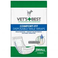 Vet's Best Vet’s Best Comfort Fit Disposable Male Dog Diapers | Absorbent Male Wraps with Leak Proof Fit