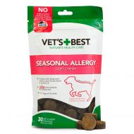 Vets Best Seasonal Allergy Soft Chew Dog Supplements | Soothes Dogs Skin Irritation Due to Seasonal Allergies