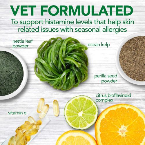  Vets Best Seasonal Allergy Soft Chew Dog Supplements | Soothes Dogs Skin Irritation Due to Seasonal Allergies