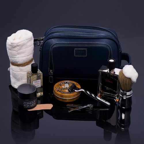  Vetelli Gio Leather Toiletry Bag for Men - Dopp Kit - Handmade for Travelling Vacations and...