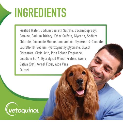  Vetoquinol Vet Solutions AloeOatmeal Shampoo for Cats & Dogs 16Oz