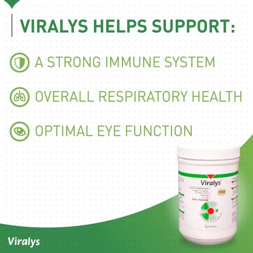  Vetoquinol Viralys L-Lysine Supplement for Cats - Cats & Kittens of All Ages - Immune Health - Sneezing, Runny Nose, Squinting, Watery Eyes - Flavored Lysine Powder