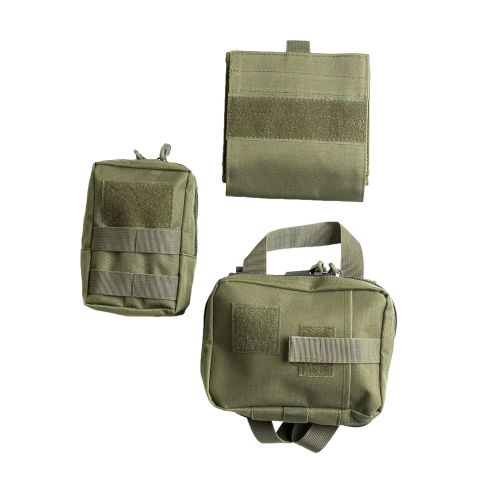  Vevins Dog Tactical Service Harness Training Molle Vest Adjustable Camouflage Harness with 3 Detachable Pouches