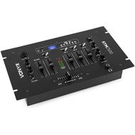 [아마존베스트]Vexus STM2500 5-Channel Mixer Bluetooth DJ Mixer (USB Slot, MP3-Section, XLR, EQ, Phono, Microphone Section) Black