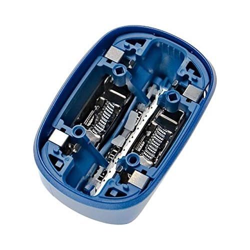  vhbw 1 x shaving head consisting of foil, integral cutter and blades replacement for Braun 40B for razors, black/blue