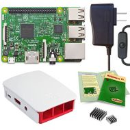 Viaboot Raspberry Pi 3 Power Kit  UL Listed 2.5A Power Supply, Official RedWhite Case Edition