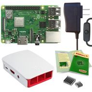 Viaboot Raspberry Pi 3 B+ Power Kit  UL Listed 2.5A Power Supply, Official Raspberry Pi Foundation Red/White Case Edition