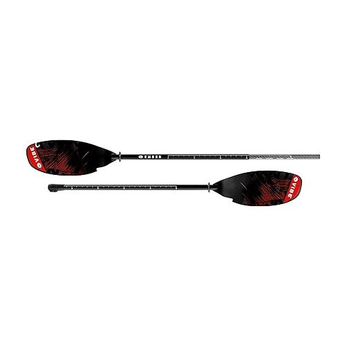  Vibe Ember Kayak Angler Fishing Lightweight Paddle - Carbon Fiber Shaft & Fiberglass Reinforced Blades - Adjustable 240-260cm - Built-in Retrieval Hook and Dock Pull