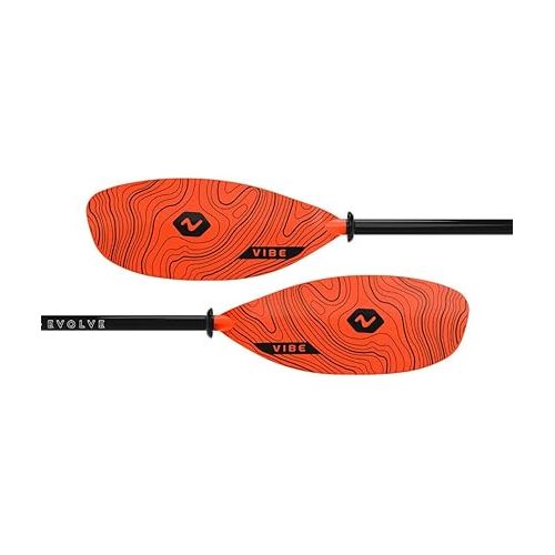  Vibe Evolve Paddle - Adjustable Length Kayak Paddle - Durable Fiberglass Shaft & Fiberglass Reinforced Nylon Blades - Adjustable 230-250cm