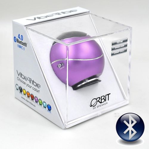  Vibe-Tribe Orbit Orchid Purple: 15 Watt Bluetooth Vibration Speaker with Hands Free