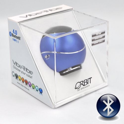  Vibe-Tribe Orbit Yale Blue: 15 Watt Bluetooth Vibration Speaker with Hands Free