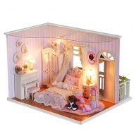 Vibola Dollhouse Kit,Exquisite DIY House Miniature Dollhouse Kits Bedroom,Creative Puzzle House Furniture Craft Kits for Boyfriend & Girlfriend Birthday Gifts