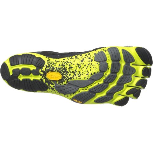  Vibram Mens V Running Shoe, Black/Yellow, 44 EU/10.5-11 M US