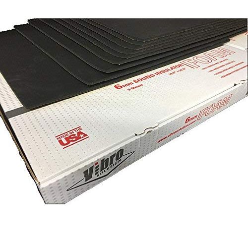  Vibro 228 mil -1/4 Sound Dampening Insulator-100% Waterproof Closed Cell Foam Car Sound Deadening Material - Automotive Sound Deadener 9 Large Sheets-Buy & Support Made in USA- No