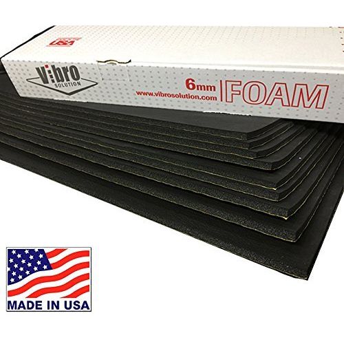  Vibro 228 mil -1/4 Sound Dampening Insulator-100% Waterproof Closed Cell Foam Car Sound Deadening Material - Automotive Sound Deadener 9 Large Sheets-Buy & Support Made in USA- No