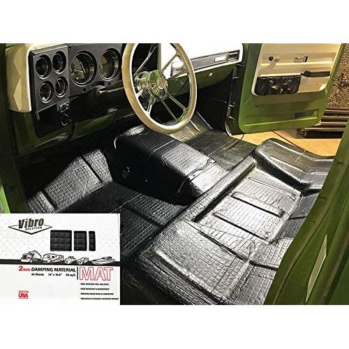  Vibro 228 mil -1/4 Sound Dampening Insulator-100% Waterproof Closed Cell Foam Car Sound Deadening Material - Automotive Sound Deadener 9 Large Sheets-Buy & Support Made in USA- No