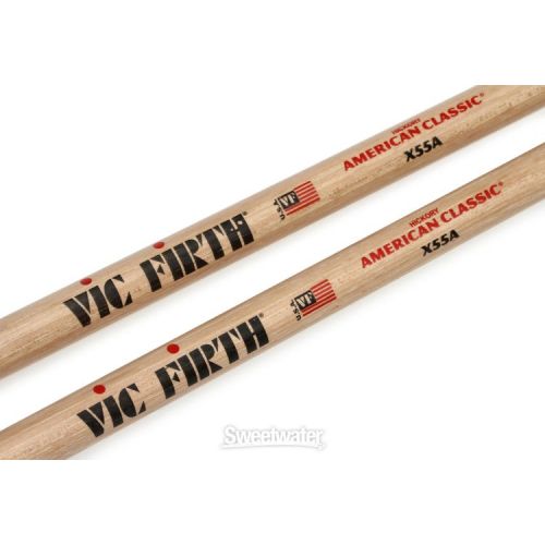  Vic Firth American Classic Drumsticks - Extreme 55A - Wood Tip