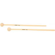 Vic Firth M407 Articulate Series Keyboard Mallets - Round Soft Rubber Core, Rattan