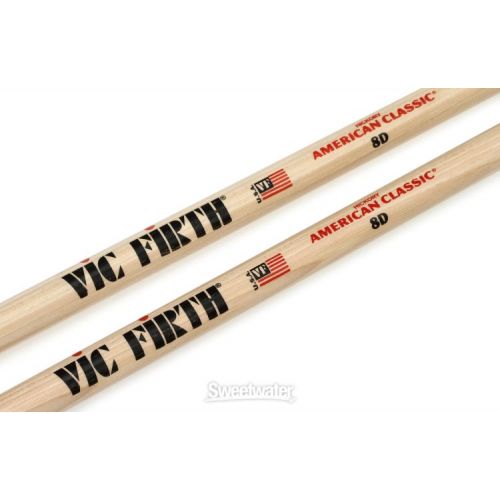  Vic Firth American Classic Drumsticks - 8D - Wood Tip