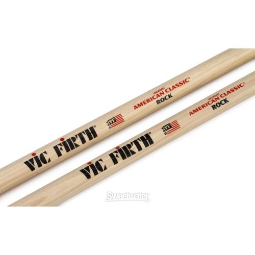  Vic Firth American Classic Drumsticks - Rock - Wood Tip