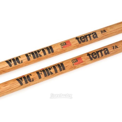  Vic Firth American Classic Terra Drumsticks - 7A, Wooden Tip (4-pack)