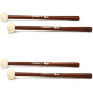 Vic Firth Corpsmaster Bass Drum Mallets, Medium Head - Hard - 2 Pair