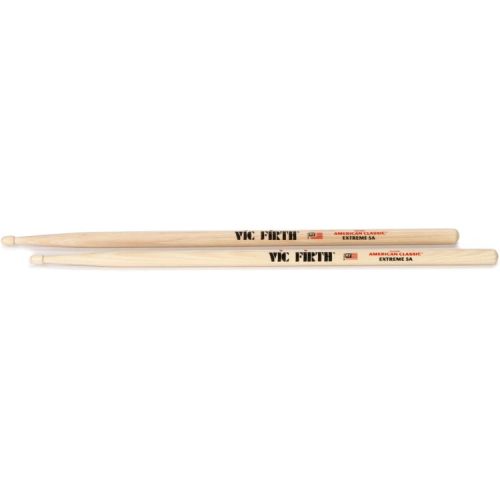  Vic Firth American Classic Drumsticks - Extreme 5A - Wood Tip and SIH2 Stereo Isolation Headphones