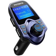 [아마존베스트]VicTsing Bluetooth FM Transmitter for Car, Wireless Bluetooth Radio Transmitter Adapter with Hand-Free Calling and 1.44 LCD Display, Music Player Support Tf Card USB Flash Drive Au