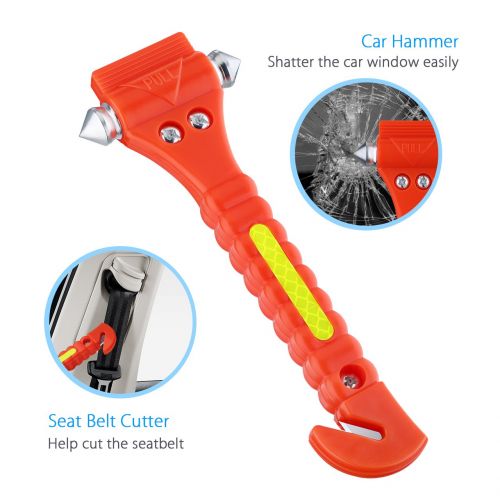  VicTsing 2 Pack Safety Hammer, Emergency Escape Tool with Car Window Breaker and Seat Belt Cutter, Life Saving Survival Kit