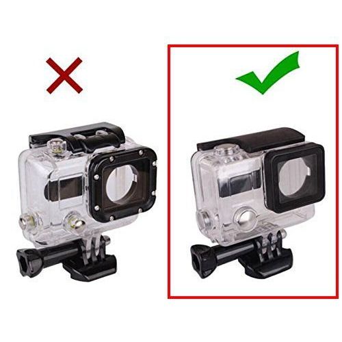  Vicdozia Waterproof BacPac Back Door Case Compatible with GoPro BacPac LCD Screen/Expansion Extended Battery BacPac, for GoPro Hero 4/3+ Original Standard Waterproof Housing Case