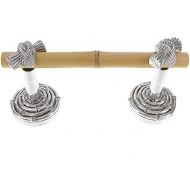 Vicenza Designs TP9008 Palmaria Spring Toilet Paper Holder with Bamboo Knot, Polished Silver