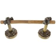 Vicenza Designs TP9008 Palmaria Spring Toilet Paper Holder with Bamboo Knot, Antique Brass