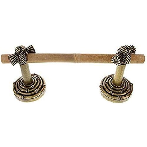  Vicenza Designs TP9008 Palmaria Spring Toilet Paper Holder with Bamboo Knot, Antique Brass