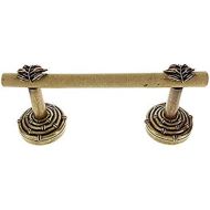 Vicenza Designs TP9010 Palmaria Spring Toilet Paper Holder with Bamboo Leaf, Antique Brass