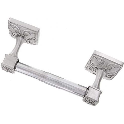  Vicenza Designs TP9013 Fleur de Lis Spring Toilet Paper Holder, Satin Nickel