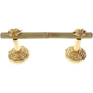 Vicenza Designs TP9010 Palmaria Spring Toilet Paper Holder with Bamboo Leaf, Polished Gold
