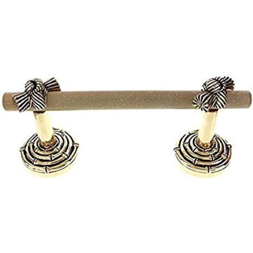  Vicenza Designs TP9008 Palmaria Spring Toilet Paper Holder with Bamboo Knot, Antique Gold