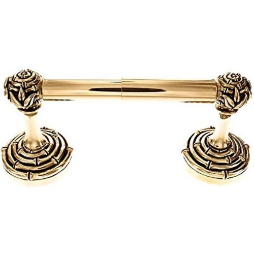  Vicenza Designs TP9007 Palmaria Toilet Paper Holder, Bamboo, Spring, Antique Gold