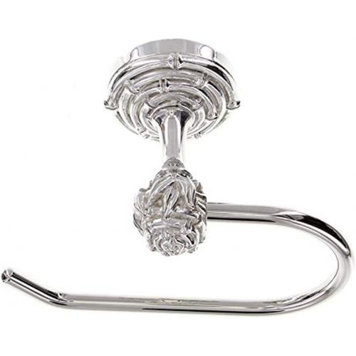  Vicenza Designs TP9007 Palmaria Toilet Paper Holder, Bamboo, French, Polished Silver