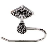 Vicenza Designs TP9001 Sforza French Toilet Paper Holder, Antique Silver