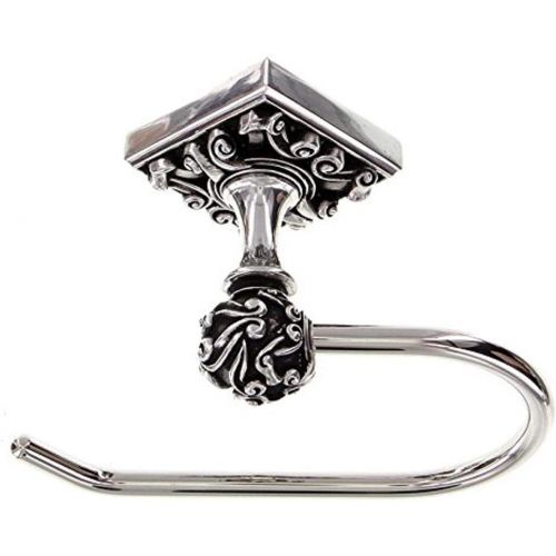  Vicenza Designs TP9001 Sforza French Toilet Paper Holder, Antique Silver