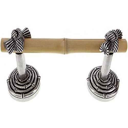  Vicenza Designs TP9008 Palmaria Spring Toilet Paper Holder with Bamboo Knot, Vintage Pewter