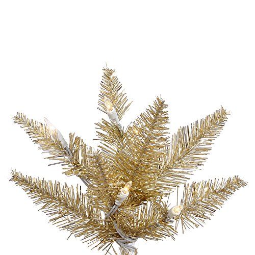  Vickerman 3 Champagne Fir Artificial Christmas Tree with 100 Clear Lights