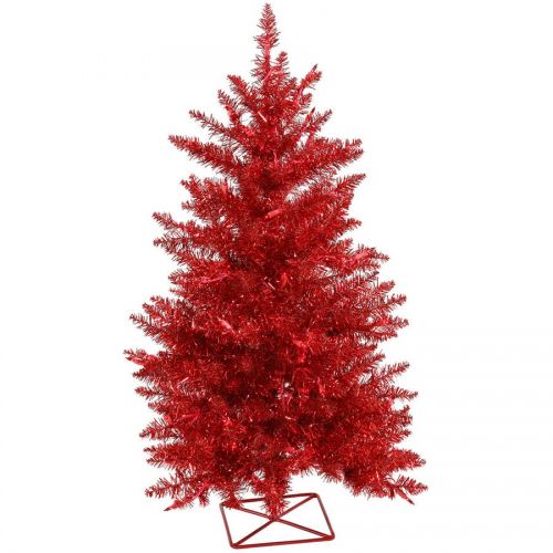  Vickerman 3 Red Artificial Christmas Tree with 70 Red Lights