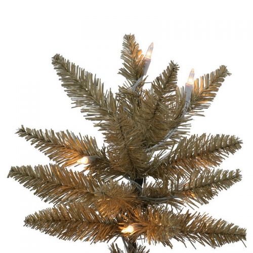  Vickerman 3 Antique Champagne Fir Artificial Christmas Tree with 100 Clear Lights