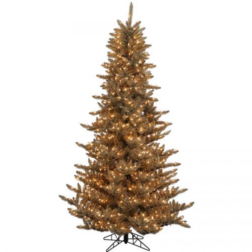  Vickerman 3 Antique Champagne Fir Artificial Christmas Tree with 100 Clear Lights