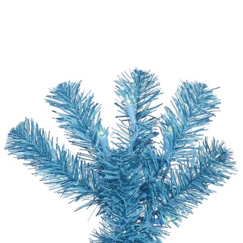  Vickerman Artificial Christmas Tree 5.5 x 22 Sky Blue Pencil Dura-lit 250 Blue Lights