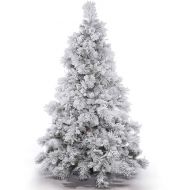 Vickerman Unlit 3.5 Flocked Alberta Artificial Christmas Tree with Cones