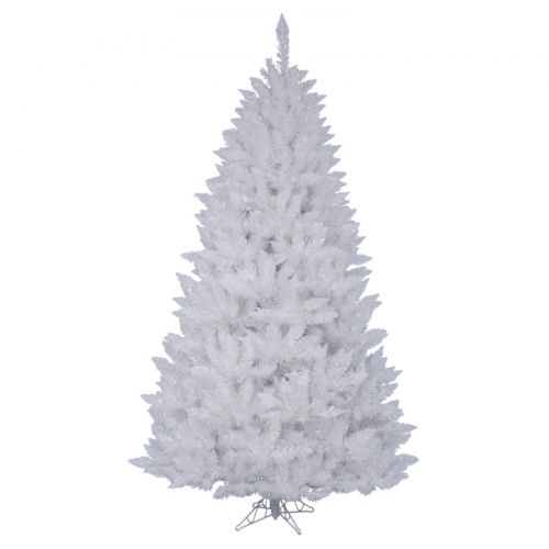  Vickerman Unlit 5.5 x 40 Spruce Artificial Christmas Tree, Sparkle White